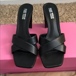 Paris Texas Black Women's Dafne Mule